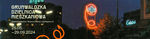 Grafika. Duże napisy: tytuł, daty. Treść w opisie. W tle zdjęcie ulicy Grunwaldzkiej nocą. W tle duży neon PDT, świeci się na pomarańczowo, obok budynek Cristal.