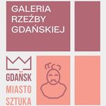 Grafika. Napis Galeria Rzeźby Gdańskiej, Gdańsk Miasto Sztuka.
