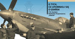 Grafika promująca wystawę. Użyto archiwalnego zdjęcia, na którym obok samolotu stoją piloci. Naniesiono znak 318 Dywizjonu i termin otwarcia wystawy.