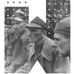 Grafika ze zdjęciem czarno-białym. Czterech żołnierzy w mundurach, widoczni do piersi.