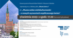 Grafika. Informacje o debacie: godzinie, miejscu, prelegentach. Informacje w poście. Po lewej zdjęcie Ratusza Głównego Miasta.
