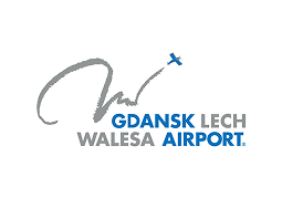 Logotyp gdańskiego Portu Lotniczego.